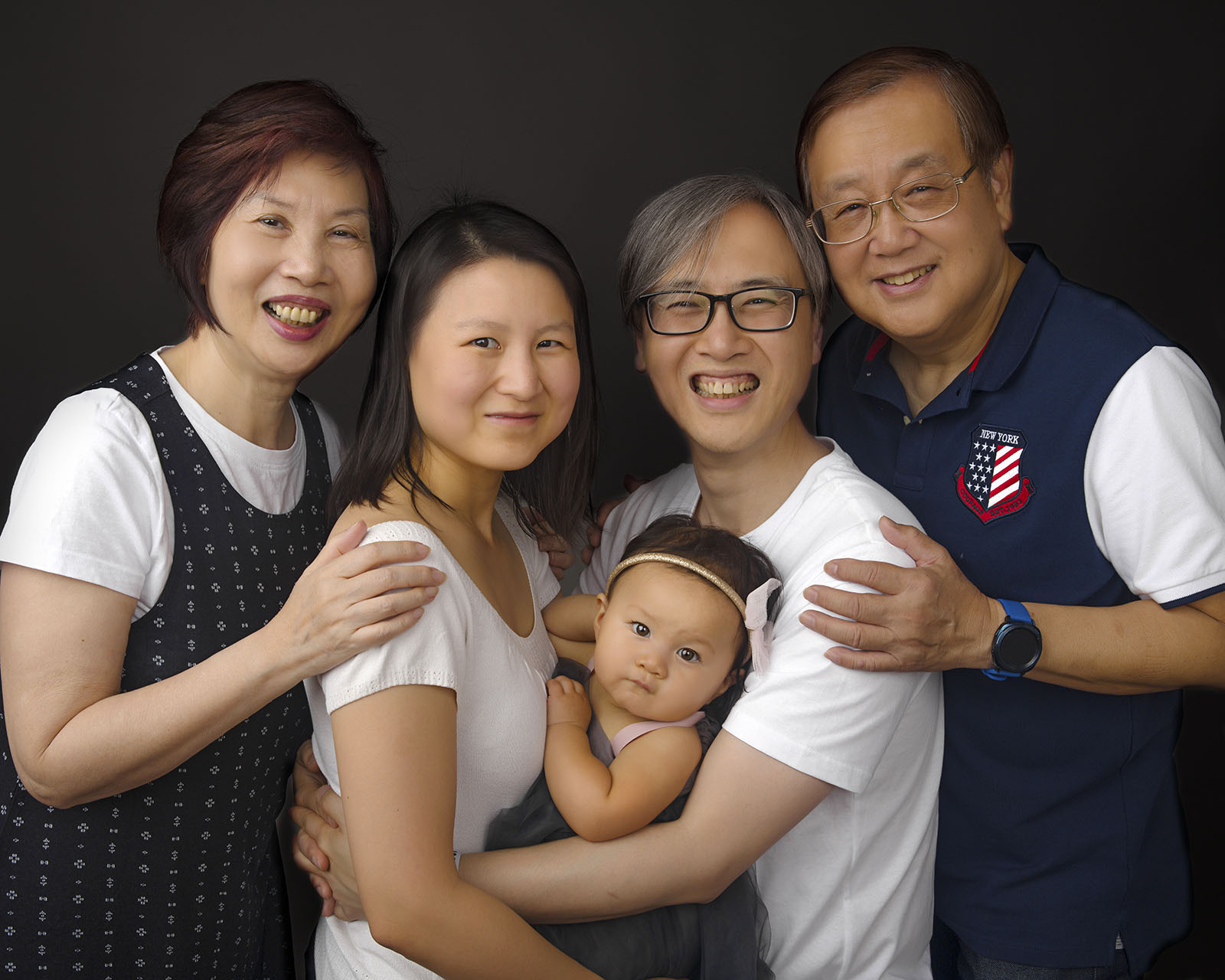 Professional family portrait photographed at Auckland photography studio